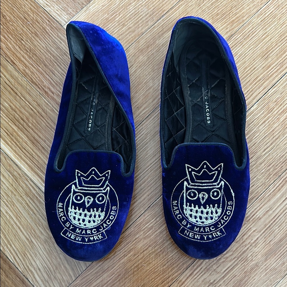 Marc by Marc Jacobs Blue Velvet Loafers